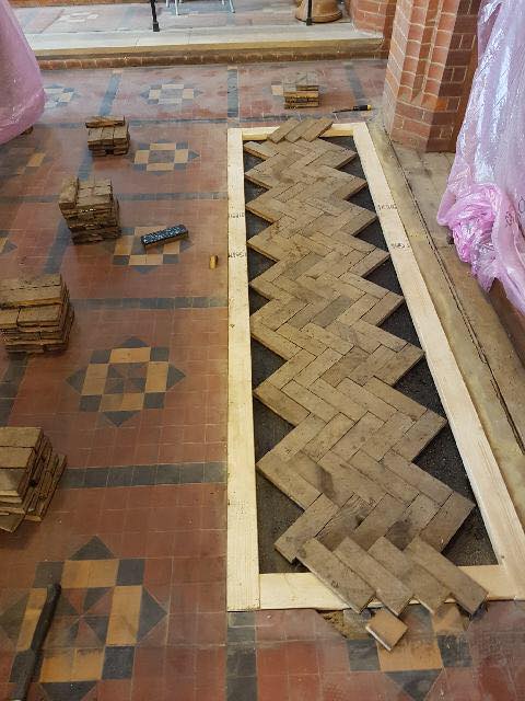 New wooden flooring with small tiled pattern
