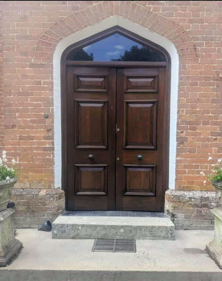 wooden door restorations in Hampshire wooden door restorations in Berkshire wooden door finishing basingstoke, existing front door, old front door, new front door , oak door, pine door