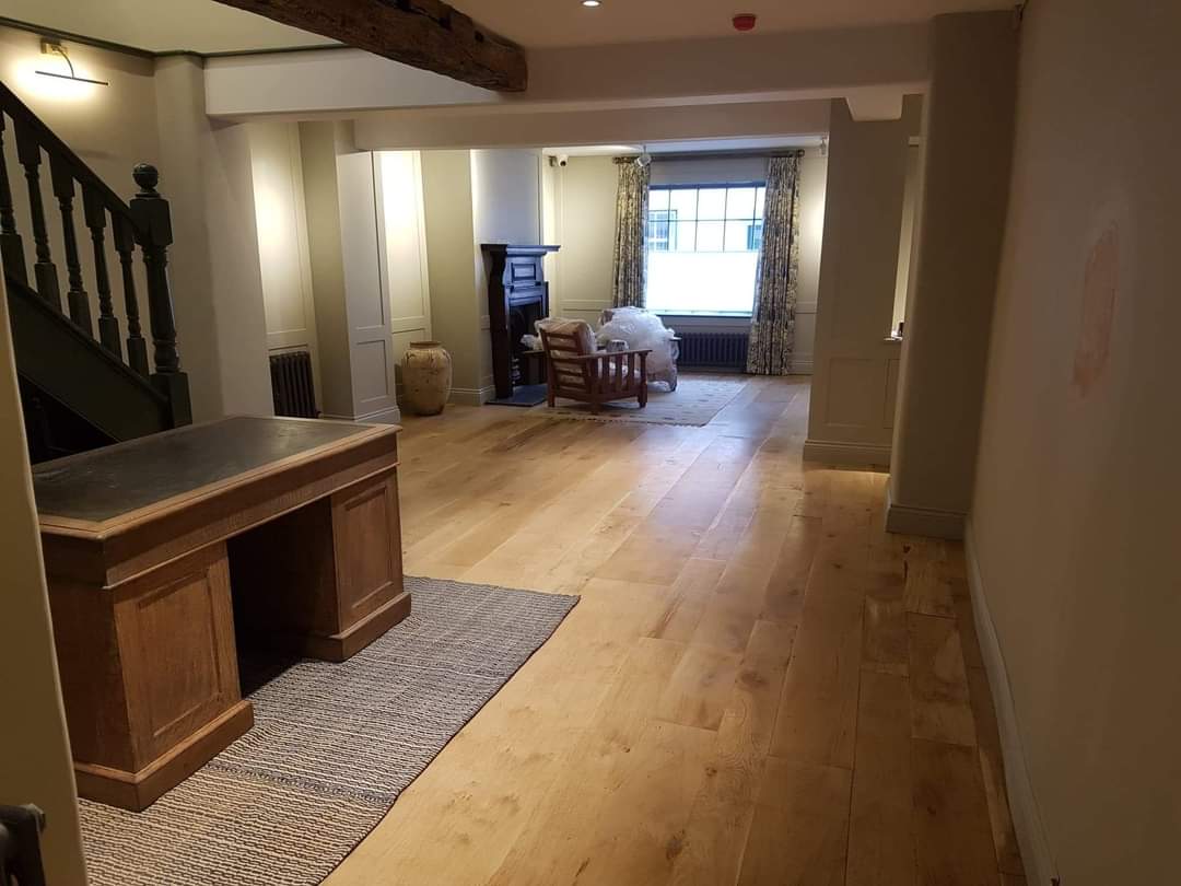 rustic oak wide floor boards with a natural oak finish natural look